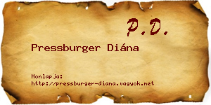 Pressburger Diána névjegykártya